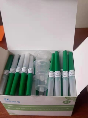 निष्फल गुलाबी हरा नीला डिस्पोजेबल रक्त संग्रह सुई 18g-23G