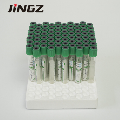सिंगल यूज 2ml-10ml डार्क ग्रीन लिथियम हेपरिन ट्यूब ब्लड सैंपल कलेक्शन बॉटल