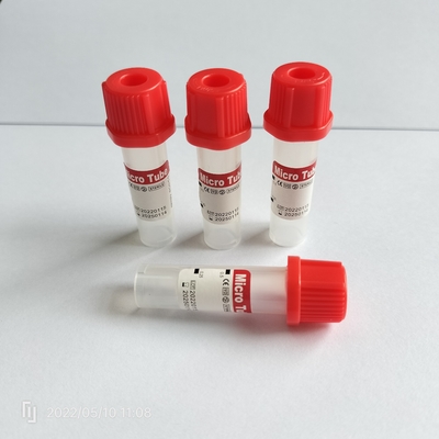 कोई additive नहीं लाल मिनी ट्यूब 0.5ml बाल रक्त संग्रह ट्यूब