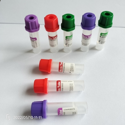 कोई additive नहीं लाल मिनी ट्यूब 0.5ml बाल रक्त संग्रह ट्यूब