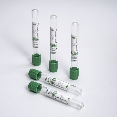 ग्रीन लिथियम हेपरिन रक्त नमूना संग्रह ट्यूब वैक्यूम टेस्ट ट्यूब 2-10ml