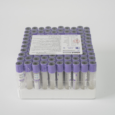 छिड़काव K3edta Vacuum 2ml ग्लास बैंगनी रक्त परीक्षण बोतल OEM लेबल