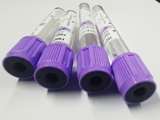 13*75mm K3 EDTA रक्त संग्रह ट्यूब लैवेंडर शीर्ष Vacuum