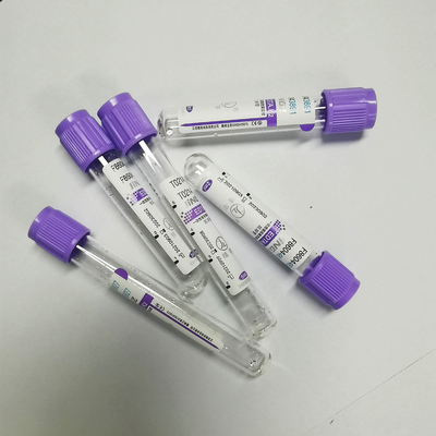 13*75mm K3 EDTA रक्त संग्रह ट्यूब लैवेंडर शीर्ष Vacuum