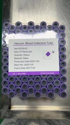 Vacuum रक्त संग्रह EDTA ट्यूब निर्माता 0.5-10ml ग्लास पीईटी ट्यूब