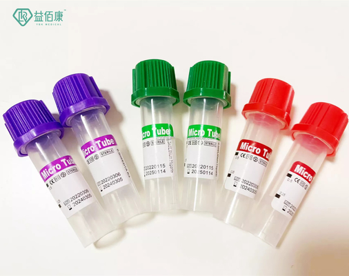 मेडिकल वैक्यूम माइक्रो ब्लड कलेक्शन ट्यूब 0.25ml 0.5ml 1ml