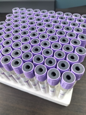 16*100mm व्यास K2 EDTA ट्यूब 1ml-10ml क्षमता प्लास्टिक/ग्लास के साथ