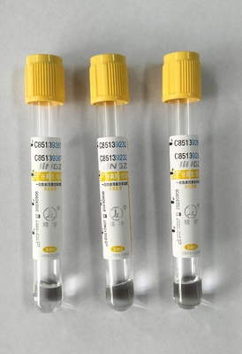 JINGZ मेडिकल वैक्यूम ब्लड कलेक्शन ट्यूब 2-10ml Gel Clot Activator ट्यूब पीले शीर्ष के साथ