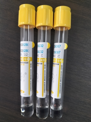 JINGZ मेडिकल वैक्यूम ब्लड कलेक्शन ट्यूब 2-10ml Gel Clot Activator ट्यूब पीले शीर्ष के साथ