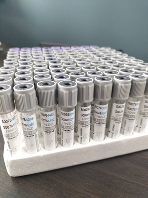 मेडिकल रक्त संग्रह के लिए ग्रे कैप ग्लूकोज ट्यूब 2ml-10ml वैक्यूम ट्यूब