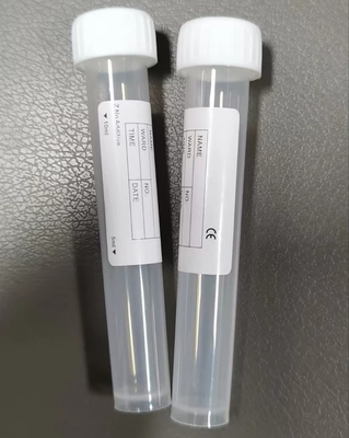 प्रयोगशाला नमूना परिवहन के लिए सफेद टोपी साधारण परीक्षण ट्यूब 10ml 16*100 मिमी