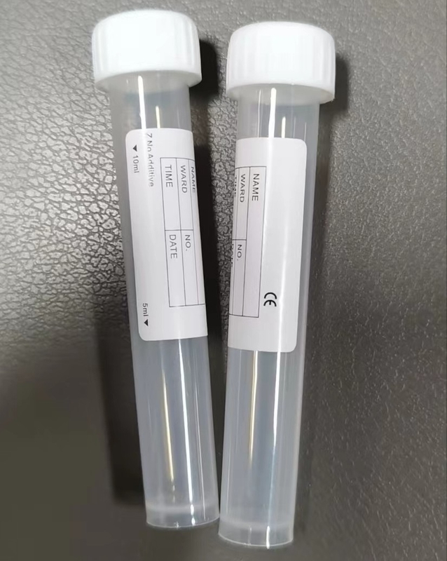 प्रयोगशाला नमूना परिवहन के लिए सफेद टोपी साधारण परीक्षण ट्यूब 10ml 16*100 मिमी